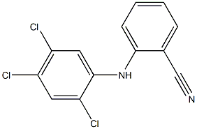 2-[(2,4,5-trichlorophenyl)amino]benzonitrile,,结构式