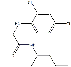 2-[(2,4-dichlorophenyl)amino]-N-(pentan-2-yl)propanamide 化学構造式