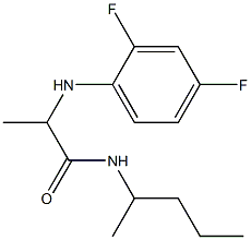 2-[(2,4-difluorophenyl)amino]-N-(pentan-2-yl)propanamide 化学構造式