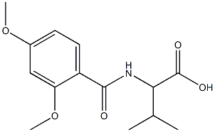 2-[(2,4-dimethoxyphenyl)formamido]-3-methylbutanoic acid 结构式