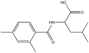 2-[(2,4-dimethylbenzoyl)amino]-4-methylpentanoic acid Structure
