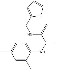 2-[(2,4-dimethylphenyl)amino]-N-(furan-2-ylmethyl)propanamide Structure