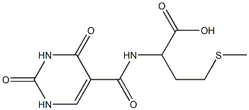 2-[(2,4-dioxo-1,2,3,4-tetrahydropyrimidin-5-yl)formamido]-4-(methylsulfanyl)butanoic acid Struktur