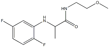 2-[(2,5-difluorophenyl)amino]-N-(2-methoxyethyl)propanamide,,结构式