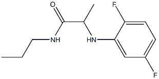 2-[(2,5-difluorophenyl)amino]-N-propylpropanamide Struktur