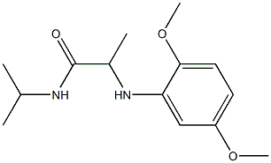 2-[(2,5-dimethoxyphenyl)amino]-N-(propan-2-yl)propanamide,,结构式