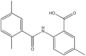 2-[(2,5-dimethylbenzene)amido]-5-methylbenzoic acid 结构式