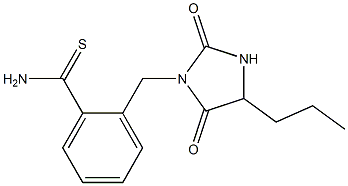 2-[(2,5-dioxo-4-propylimidazolidin-1-yl)methyl]benzenecarbothioamide Structure