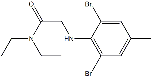 2-[(2,6-dibromo-4-methylphenyl)amino]-N,N-diethylacetamide Structure