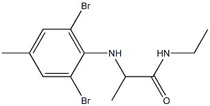 2-[(2,6-dibromo-4-methylphenyl)amino]-N-ethylpropanamide Structure