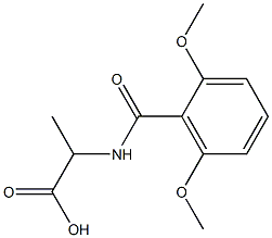 2-[(2,6-dimethoxyphenyl)formamido]propanoic acid 结构式