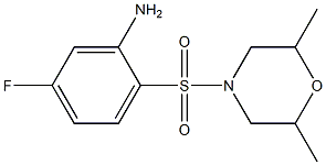 2-[(2,6-dimethylmorpholine-4-)sulfonyl]-5-fluoroaniline 化学構造式
