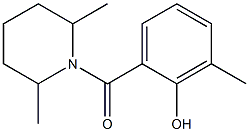 2-[(2,6-dimethylpiperidin-1-yl)carbonyl]-6-methylphenol Struktur