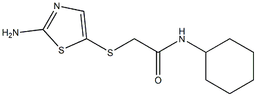 2-[(2-amino-1,3-thiazol-5-yl)sulfanyl]-N-cyclohexylacetamide Structure