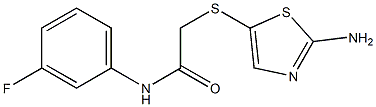 2-[(2-amino-1,3-thiazol-5-yl)thio]-N-(3-fluorophenyl)acetamide 结构式