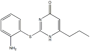 2-[(2-aminophenyl)sulfanyl]-6-propyl-1,4-dihydropyrimidin-4-one,,结构式