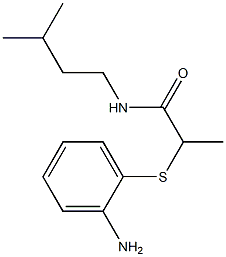 2-[(2-aminophenyl)sulfanyl]-N-(3-methylbutyl)propanamide Structure