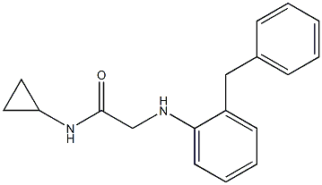 2-[(2-benzylphenyl)amino]-N-cyclopropylacetamide 结构式