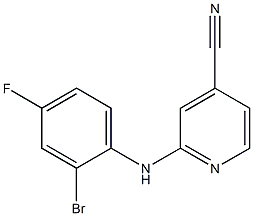  2-[(2-bromo-4-fluorophenyl)amino]pyridine-4-carbonitrile