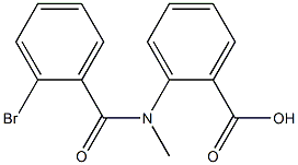 2-[(2-bromobenzoyl)(methyl)amino]benzoic acid 化学構造式
