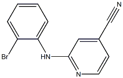 2-[(2-bromophenyl)amino]isonicotinonitrile,,结构式