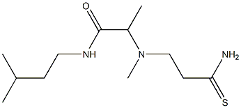 2-[(2-carbamothioylethyl)(methyl)amino]-N-(3-methylbutyl)propanamide Struktur