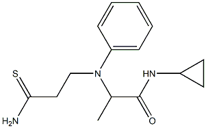 2-[(2-carbamothioylethyl)(phenyl)amino]-N-cyclopropylpropanamide