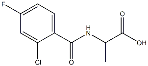 2-[(2-chloro-4-fluorobenzoyl)amino]propanoic acid Structure