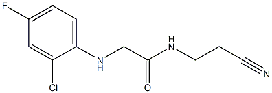 2-[(2-chloro-4-fluorophenyl)amino]-N-(2-cyanoethyl)acetamide 化学構造式