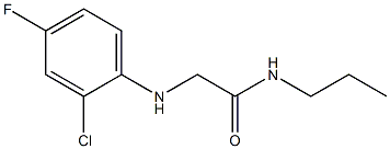 2-[(2-chloro-4-fluorophenyl)amino]-N-propylacetamide 结构式