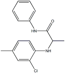 2-[(2-chloro-4-methylphenyl)amino]-N-phenylpropanamide Struktur