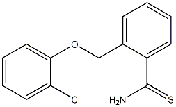 2-[(2-chlorophenoxy)methyl]benzenecarbothioamide,,结构式