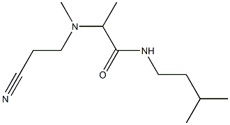2-[(2-cyanoethyl)(methyl)amino]-N-(3-methylbutyl)propanamide,,结构式