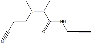 2-[(2-cyanoethyl)(methyl)amino]-N-(prop-2-yn-1-yl)propanamide 结构式