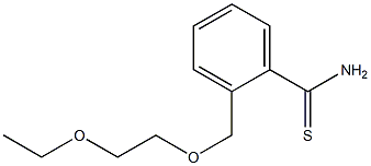 2-[(2-ethoxyethoxy)methyl]benzenecarbothioamide Struktur
