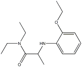 2-[(2-ethoxyphenyl)amino]-N,N-diethylpropanamide Struktur