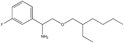 2-[(2-ethylhexyl)oxy]-1-(3-fluorophenyl)ethan-1-amine 化学構造式