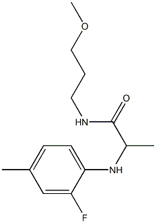 2-[(2-fluoro-4-methylphenyl)amino]-N-(3-methoxypropyl)propanamide 结构式