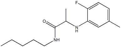 2-[(2-fluoro-5-methylphenyl)amino]-N-pentylpropanamide 化学構造式
