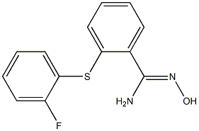 2-[(2-fluorophenyl)sulfanyl]-N'-hydroxybenzene-1-carboximidamide 化学構造式
