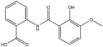 2-[(2-hydroxy-3-methoxybenzene)amido]benzoic acid Structure