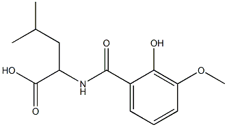 2-[(2-hydroxy-3-methoxybenzoyl)amino]-4-methylpentanoic acid Structure