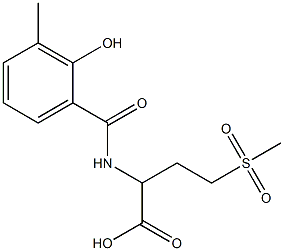 2-[(2-hydroxy-3-methylphenyl)formamido]-4-methanesulfonylbutanoic acid Structure