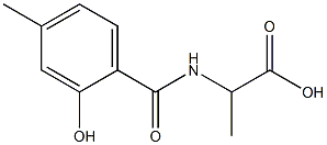 2-[(2-hydroxy-4-methylbenzoyl)amino]propanoic acid Structure