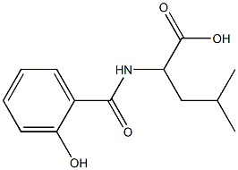 2-[(2-hydroxybenzoyl)amino]-4-methylpentanoic acid Structure