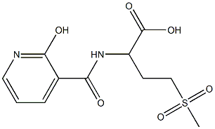 2-[(2-hydroxypyridin-3-yl)formamido]-4-methanesulfonylbutanoic acid 化学構造式