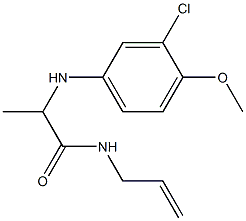 2-[(3-chloro-4-methoxyphenyl)amino]-N-(prop-2-en-1-yl)propanamide 化学構造式