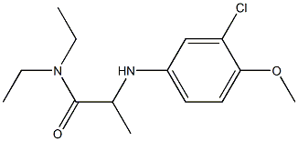 2-[(3-chloro-4-methoxyphenyl)amino]-N,N-diethylpropanamide