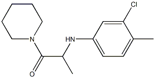 2-[(3-chloro-4-methylphenyl)amino]-1-(piperidin-1-yl)propan-1-one Structure