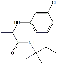 2-[(3-chlorophenyl)amino]-N-(2-methylbutan-2-yl)propanamide Structure